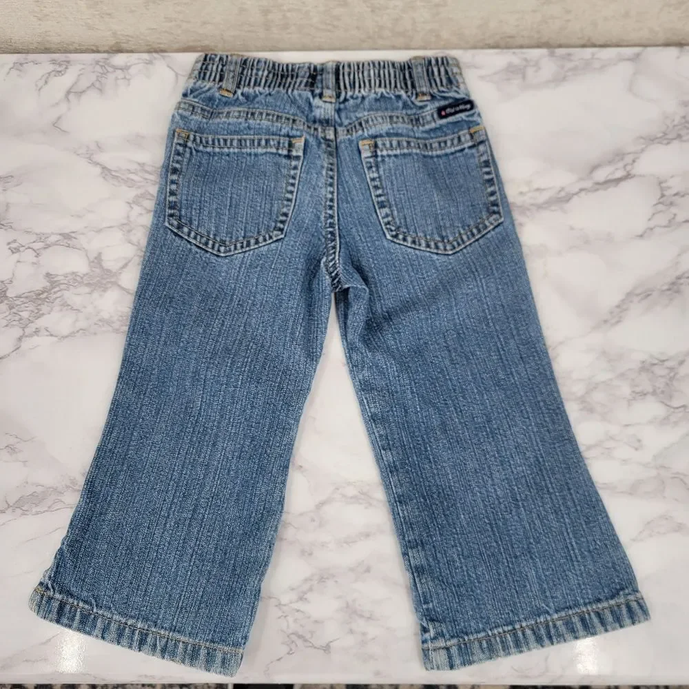 Old Navy + Children's Place Y2K Girls Denim Jeans with Embroidered Design Lot